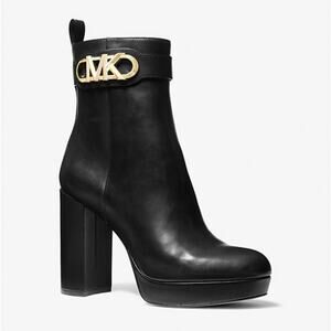 MICHAEL Michael Kors Black and Gold Ankle Booties